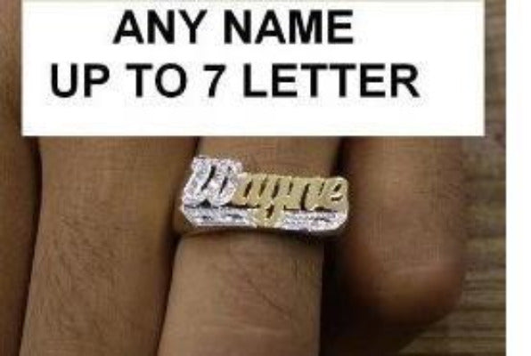 14k Gold Plate Personalized Any Name Any Size Single